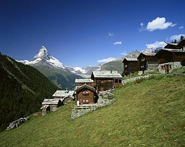 The Matterhorn, 4478m, from Findeln, Valais, Swiss Alps, Switzerland, Europe