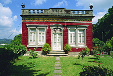 An 18th century miniature mansion, with traditional tiles, in the city of Braga, in the Minho region of Portugal, Europe