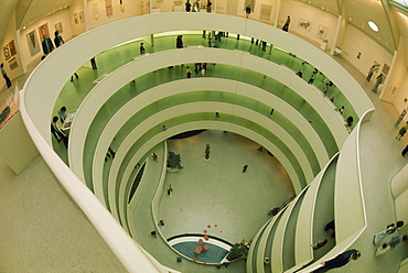 Large atrium within the Guggenheim Museum, Manhattan, New York City, United States of America, North America