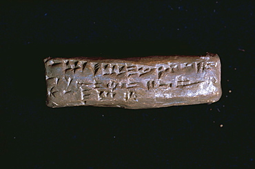 Abecedary of Ugarit, cuneiform oldest known ABC, dating from the 14th century BC, Syria, Middle East