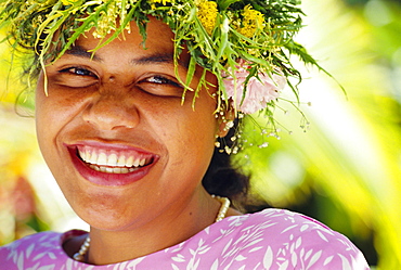 Polynesian woman, Western Samoa, South Pacific, Pacific Islands