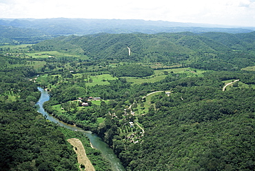 Aerial view of Chaa Creek, Belize, Central America