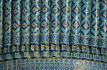 Detail of the dome of the tomb of Tamerlane, Gur Emir, Samarkand, Uzbekistan, Central Asia, Asia