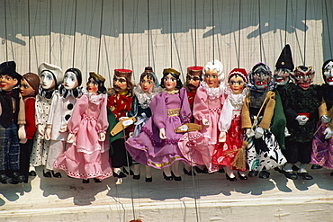 Puppets for sale, Bratislava, Slovakia, Europe