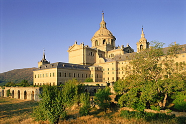 Eastern facade of the monastery palace of El Escorial, UNESCO World Heritage Site, Madrid, Spain, Europe