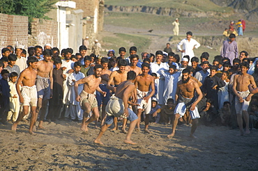 Kabaddi, a kind of wrestling, near Mingora, Swat Valley, Pakistan, Asia