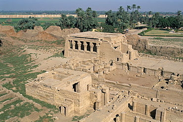 Birth house, forecourt, Temple of Dendera, Middle Egypt, Egypt, North Africa, Africa