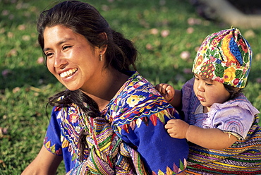 Mother and baby from Chimaltenango, Antigua, Guatemala, Central America