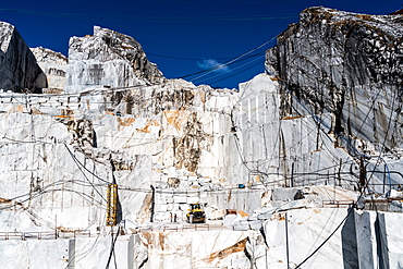 Cervaiole Marble Quarry on Mount Altissimo, Seravezza, owned by Henraux, Tuscany, Italy, Europe