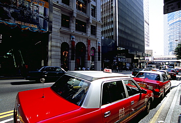 Taxis, Causeway Bay, Hong Kong Island, Hong Kong, China, Asia