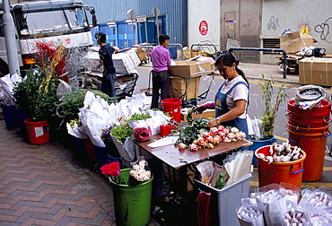 Flower market, Mong Kok, Kowloon, Hong Kong, China, Asia