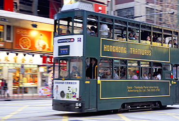 Tram, Causeway Bay, Hong Kong Island, Hong Kong, China, Asia