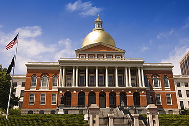 The Massachusetts State House, 1798, designed by Charles Bulfinch, Boston, Massachusetts, USA