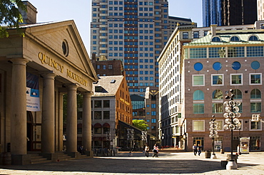 Quincy Market by Faneuil Hall, Boston, Massachusetts, USA