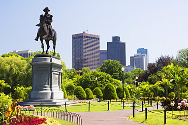 Statue of George Washington on horseback, Public Garden, Boston, Massachusetts, USA