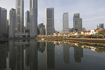 Boat Quay and the Financial District, Singapore, South East Asia