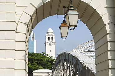 The Anderson Bridge in the Colonial District, Singapore, South East Asia