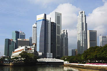 The Financial District from the Singapore River, Singapore, Southeast Asia, Asia