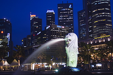 The Merlion, Singapore's national symbol, Singapore, Southeast Asia, Asia