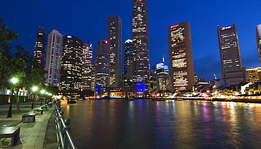 Boat Quay and the Financial District, Singapore, Southeast Asia, Asia