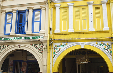 Shop houses in Little India, Singapore, Southeast Asia, Asia