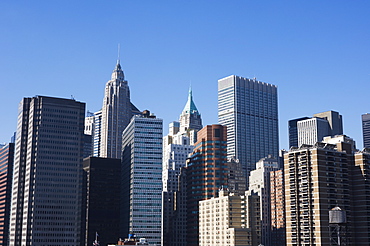 Tall buildings in the Financial District of Lower Manhattan, New York City, New York, United States of America, North America