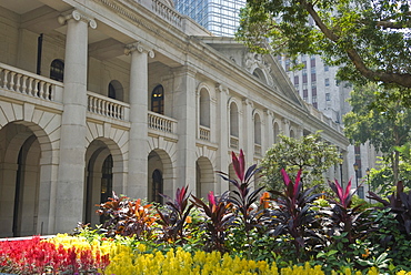 The Legislative Council Building, one of Hong Kong's last remaining Colonial buildings, formerly the Supreme Court but now Hong Kong's Parliament, Statue Square, Central, Hong Kong, China, Asia