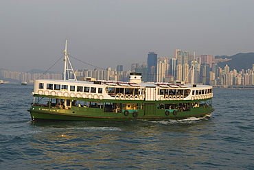 Star Ferry crossing Victoria Harbour, Hong Kong, China, Asia