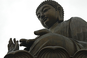 The Big Buddha statue, Po Lin Monastery, Lantau Island, Hong Kong, China, Asia