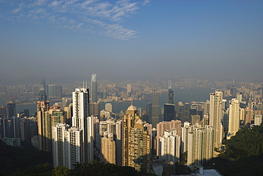 Hong Kong skyline from Victoria Peak, Hong Kong, China, Asia