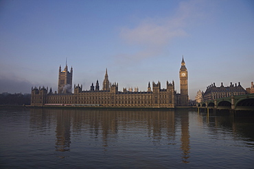 Early morning, Big Ben and the Houses of Parliament, Westminster, London, England, United Kingdom, Europe