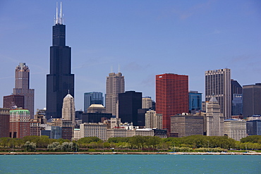 Sears Tower and skyline, Chicago, Illinois, United States of America, North America