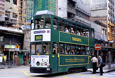 Tram, Sheung Wan, Hong Kong Island, Hong Kong, China, Asia