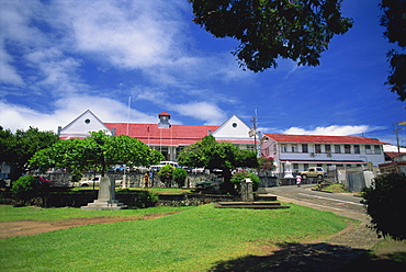 A government building in the main square, Scarborough, Tobago, West Indies, Caribbean, Central America