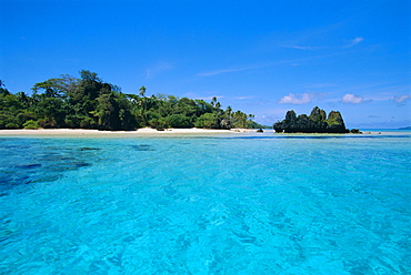 Sheltered lagoons, limestone islets and deserted beaches of the Lau group, or Exploring Isles, Northern Lau Group, Fiji, South Pacific