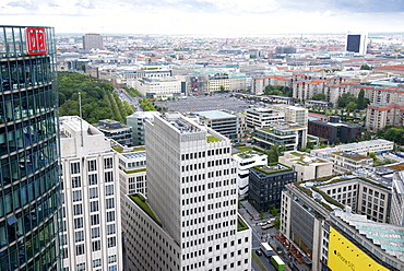 From the top of the Kollhoff building on Potsdamer Platz, Berlin, Germany, Europe