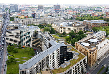 From the top of the Kollhoff building on Potsdamer Platz, Berlin, Germany, Europe