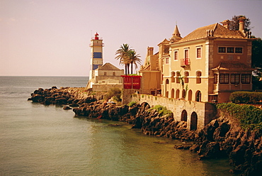 The lighthouse, Cascais, Estremadura, Portugal, Europe