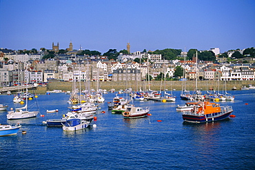 Small boats at St Peter Port, Guernsey, Channel Islands, UK