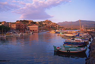 Harbour, Molyvos, Lesbos, Greek Islands, Greece, Europe