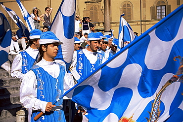 Medieval parade, Siena, Tuscany, Italy, Europe