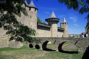 Inner castle, Carcassonne, UNESCO World Heritage Site, Aude, Roussillon, France, Europe