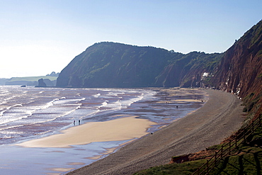 High Peak and Sidmouth Beach, Devon, England, United Kingdom, Europe