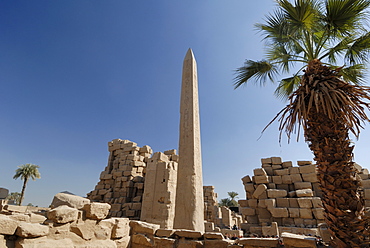Obelisk, Temple of Karnak, near Luxor, Thebes, UNESCO World Heritage Site, Egypt, North Africa, Africa