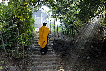 Monk, Entos Eyesu monastery, Lake Tana, Ethiopia, Africa