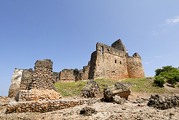 19th century Arab fort, Kilwa Kisiwani Island, UNESCO World Heritage Site, Tanzania, East Africa, Africa