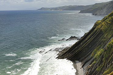 View from high point on the wild Basque coast, Euskadi, Spain, Europe