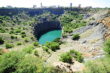 The Big Hole, Kimberley diamond mine, now filled with water, South Africa, Africa