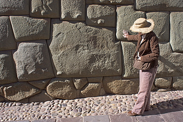 Magnificent example of Inca craftsmanship shown in this 12 sided stone, Peru, South America