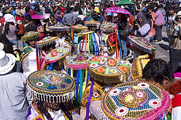 The festivities of Corpus Christi, the most important religious festival in Peru, held in Cuzco, Peru, South America